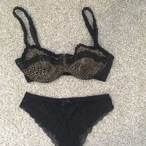 La Perla Sheer Cheetah and Lace Bra